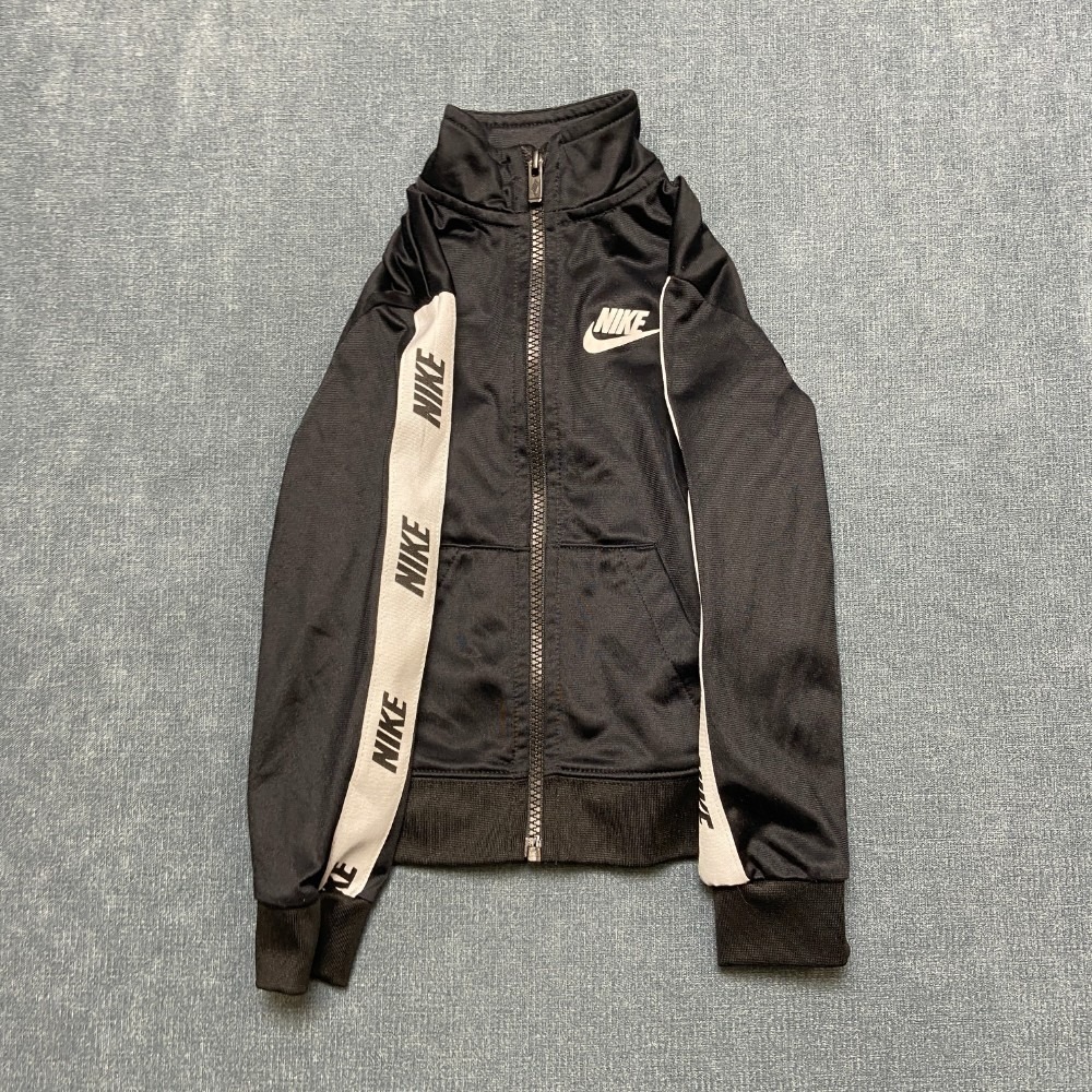 Nike Track Jacket Toddlers 3T Black Full Zip Mock Neck Swoosh Logo Performance